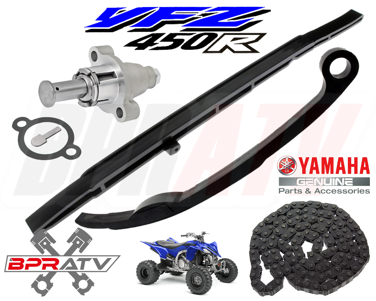 Yamaha YFZ450R YFZ 450R Timing Guides Tensioner Chain Tensioner & OEM Cam Chain