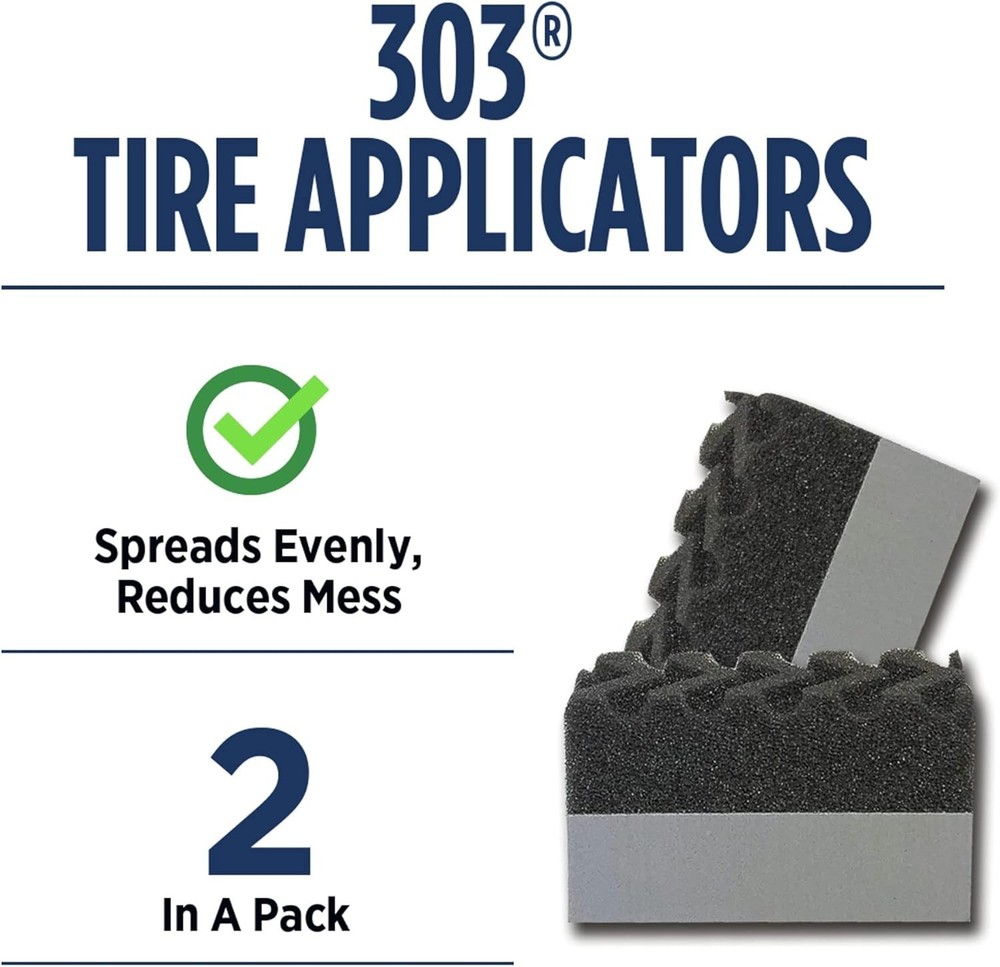 Tire Dressing Applicator Pads - 2-Pack for Effortless Shine Application