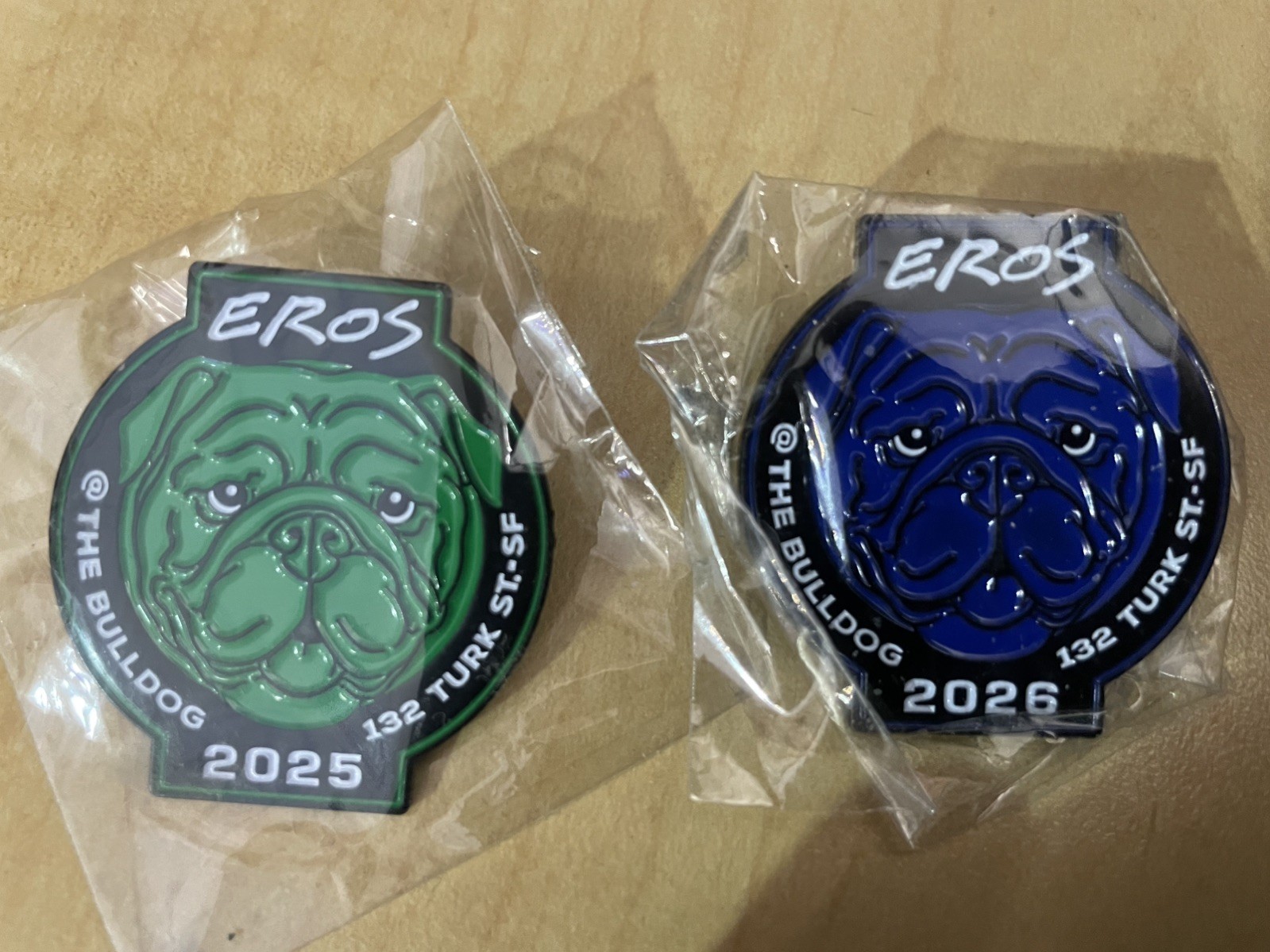 San Francisco EROS @The Bulldog 2025 & 2026 PRIDE Enamel Pins -Gay Interest