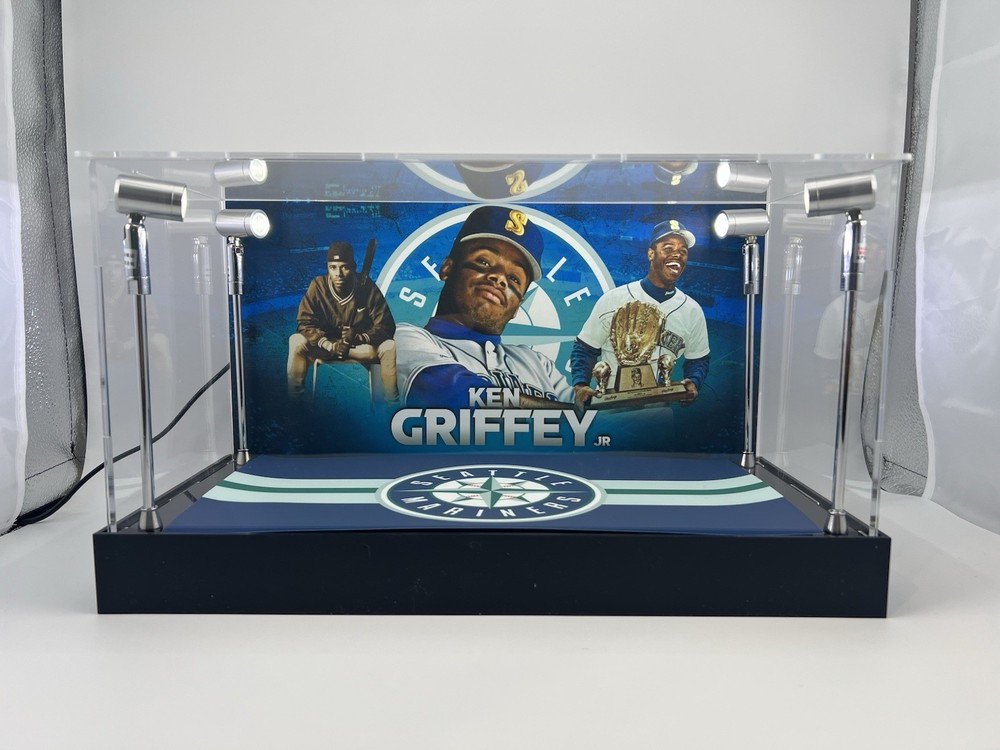 Ken Griffey Jr - Mariners - Custom 2-3 Card PSA Display Case W/ LED Lights