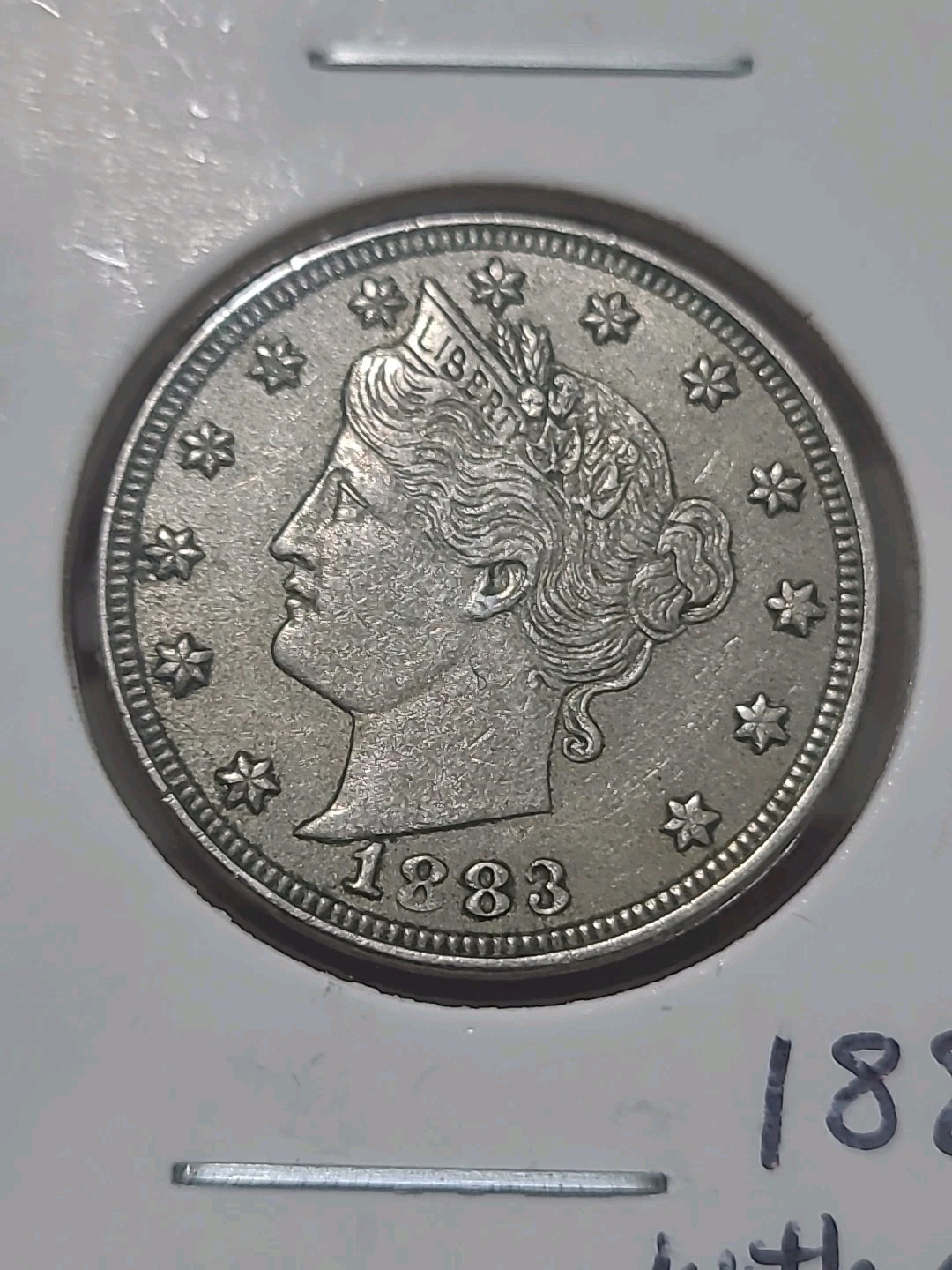 1883 Liberty V Nickel With Cents