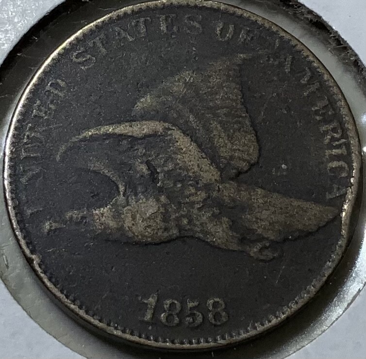 1858 United States Flying Eagle Cent 1c (Large Letters)