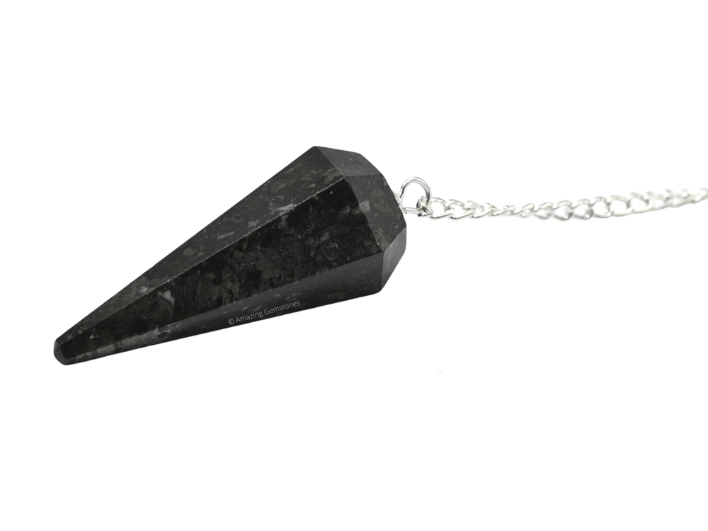 Nuummite Dowsing Crystal Pendulum