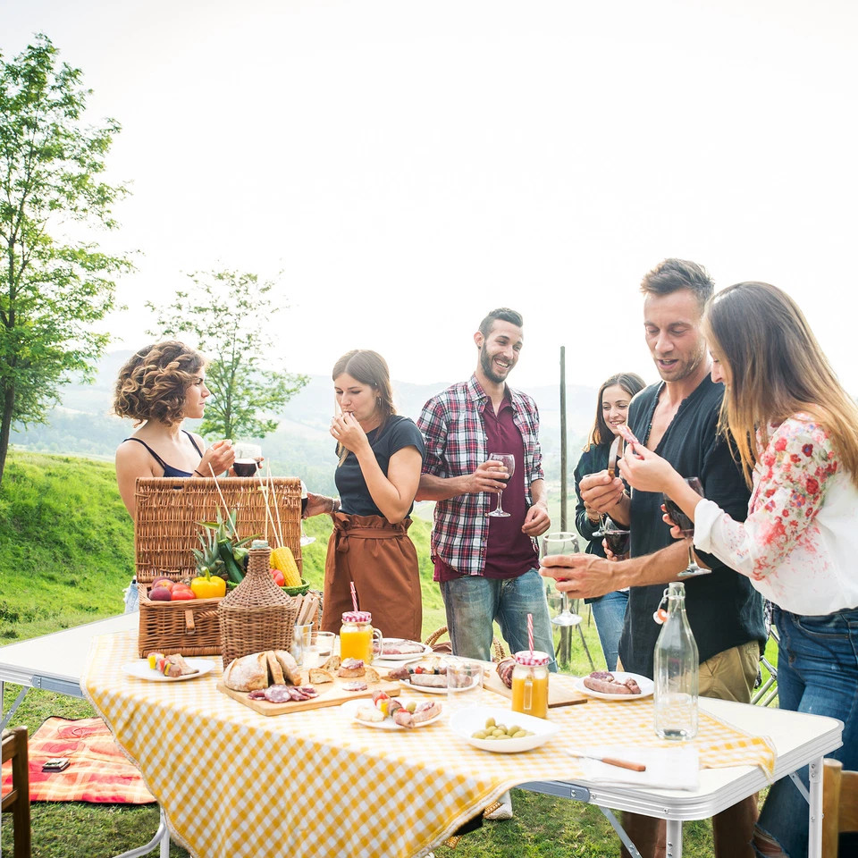 Outdoor Handle Aluminum Folding Table