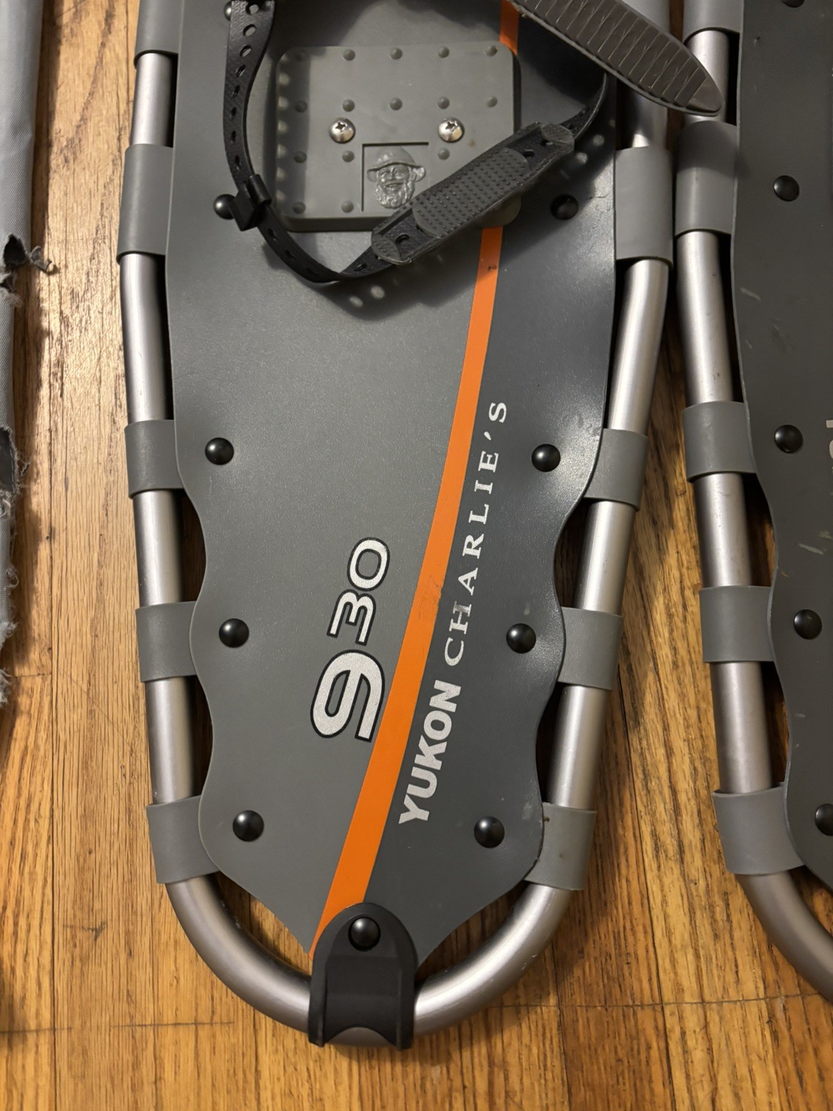 Yukon Charlie Mountain Profile Snowshoes Gray with Walking Poles & Carry Bag