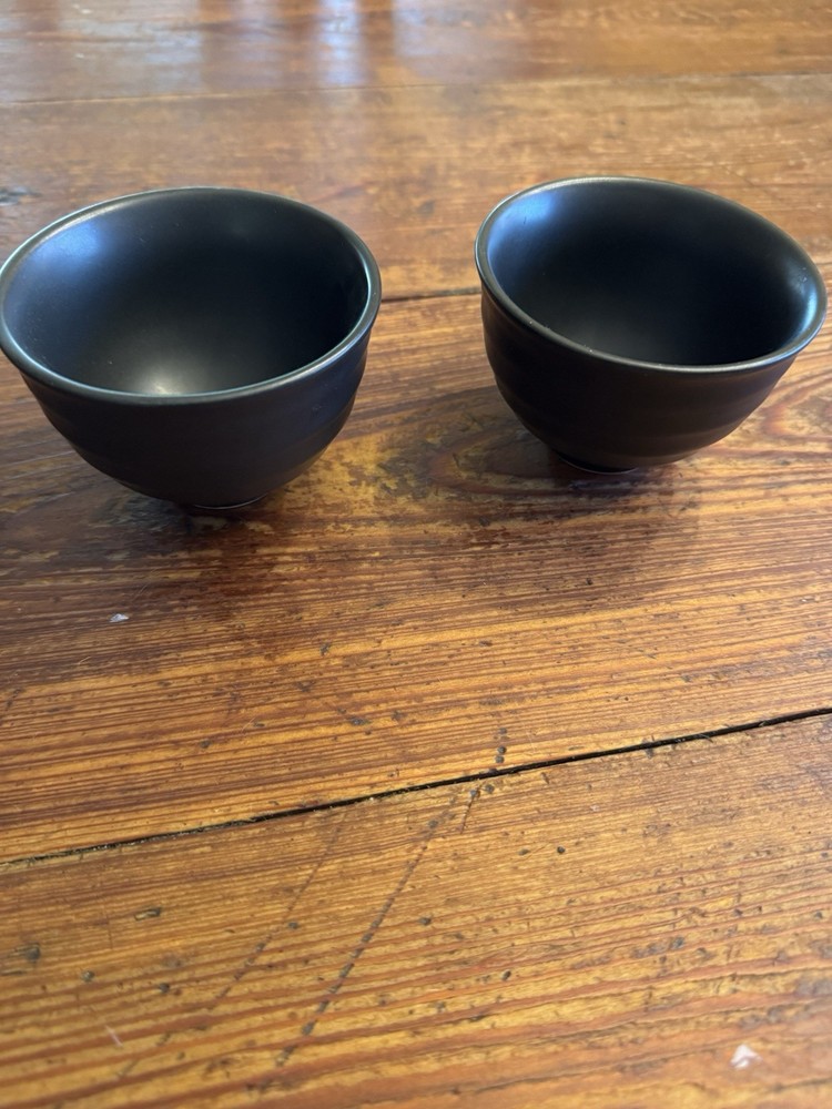 Designpac Black Ceramic Tea or Coffee Pot, Creamer and 2 Cups