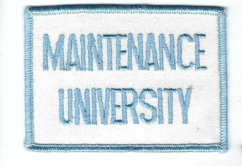 PATCH USAF MAINTENANCE UNIVERSITY 2 1/2" X 3 1/2"
