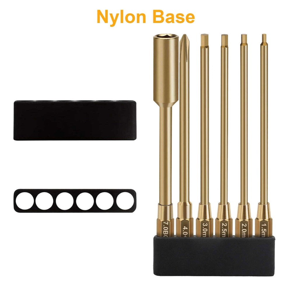 Precision RC Hex Driver Set with 1.5-3.0mm Bits 7mm Nut Driver and Cross Tip