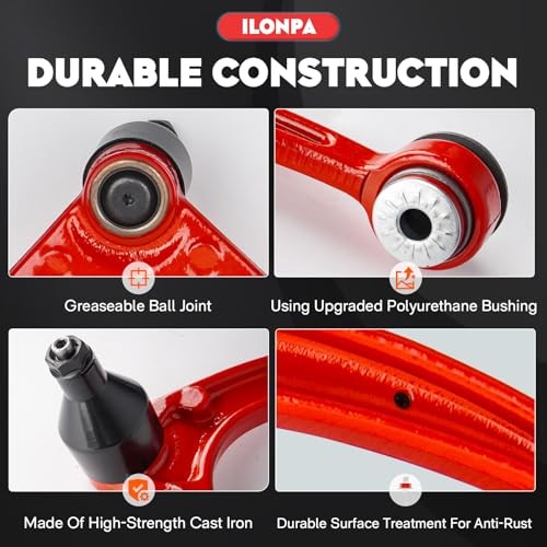 Front Upper Control Arm with Polyurethane Bushing Lower Ball Joints Suspension