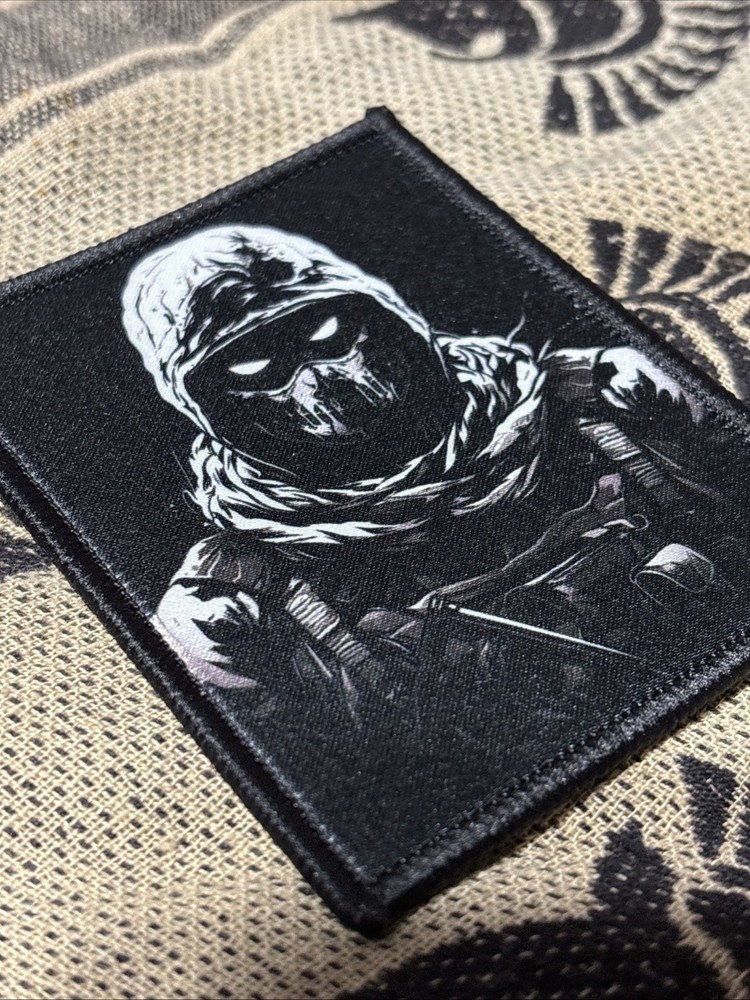 Ghost Moral Tactical Hook And Loop Patch High Quality Graphic ~3x3.5