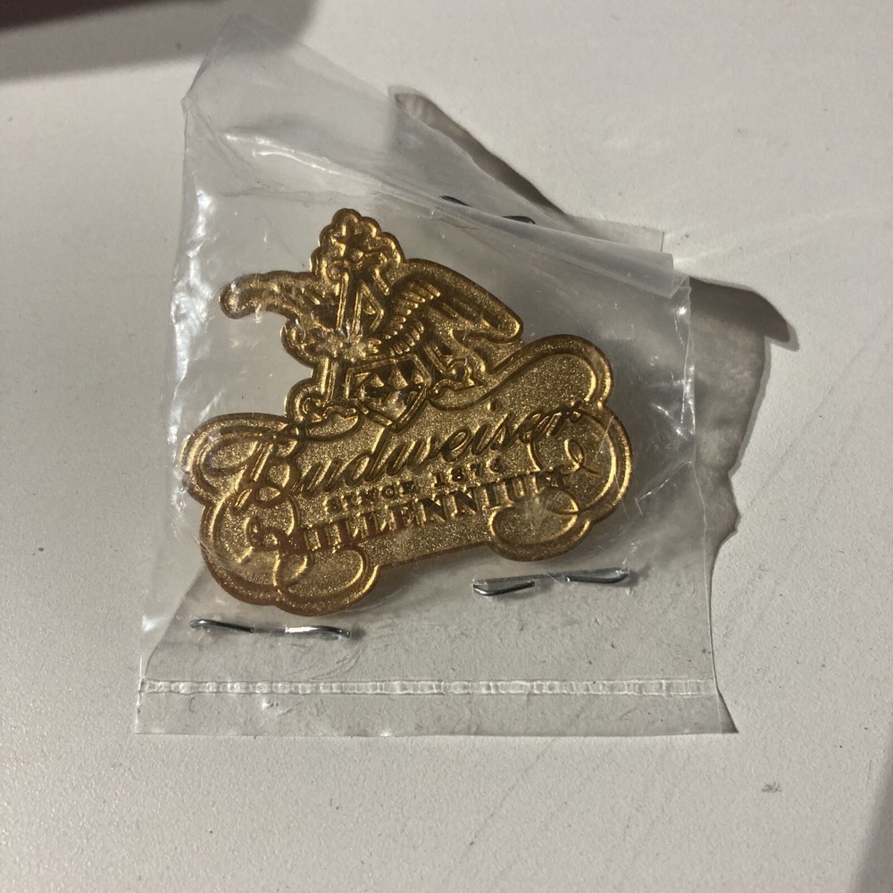 Budweiser Millenium Since 1876 Beer Pin Gold