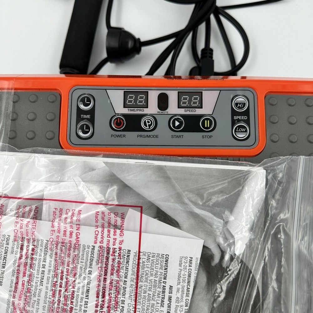 Powerfit Elite Vibration Plate Exercise Machine with Loop Resistance Bands - OB!