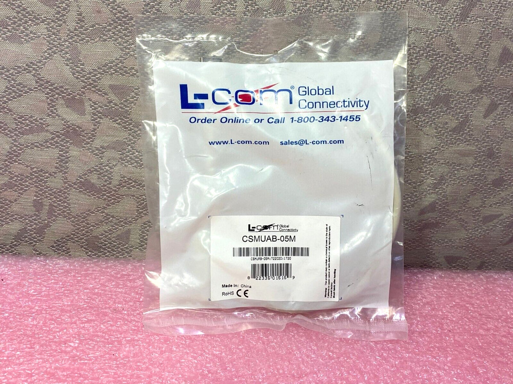 L-COM CSMUAB-05M USB TYPE-A/TYPE-B 0.5M,20AWG CABLE