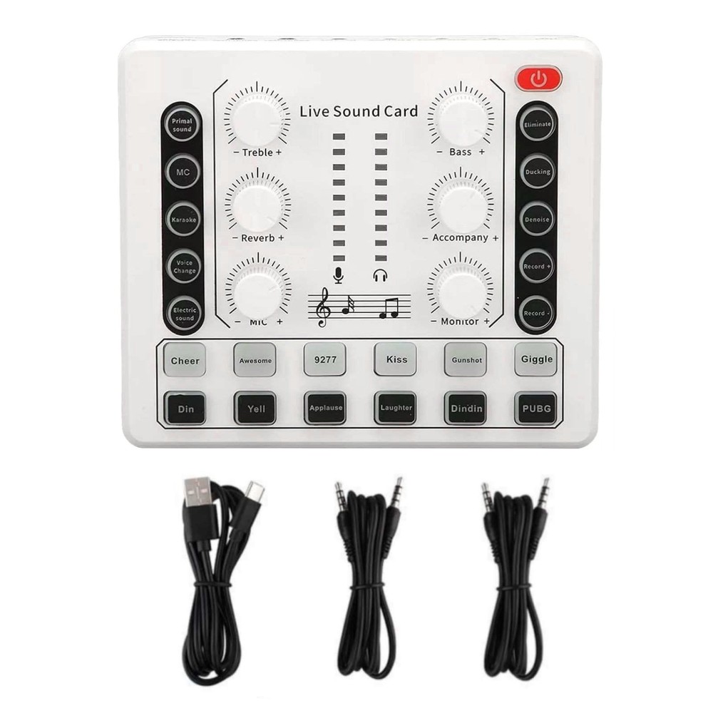 M8 Versatile Sound Card Body For Win/Mac OS/Android/IOS Wide Compatibility
