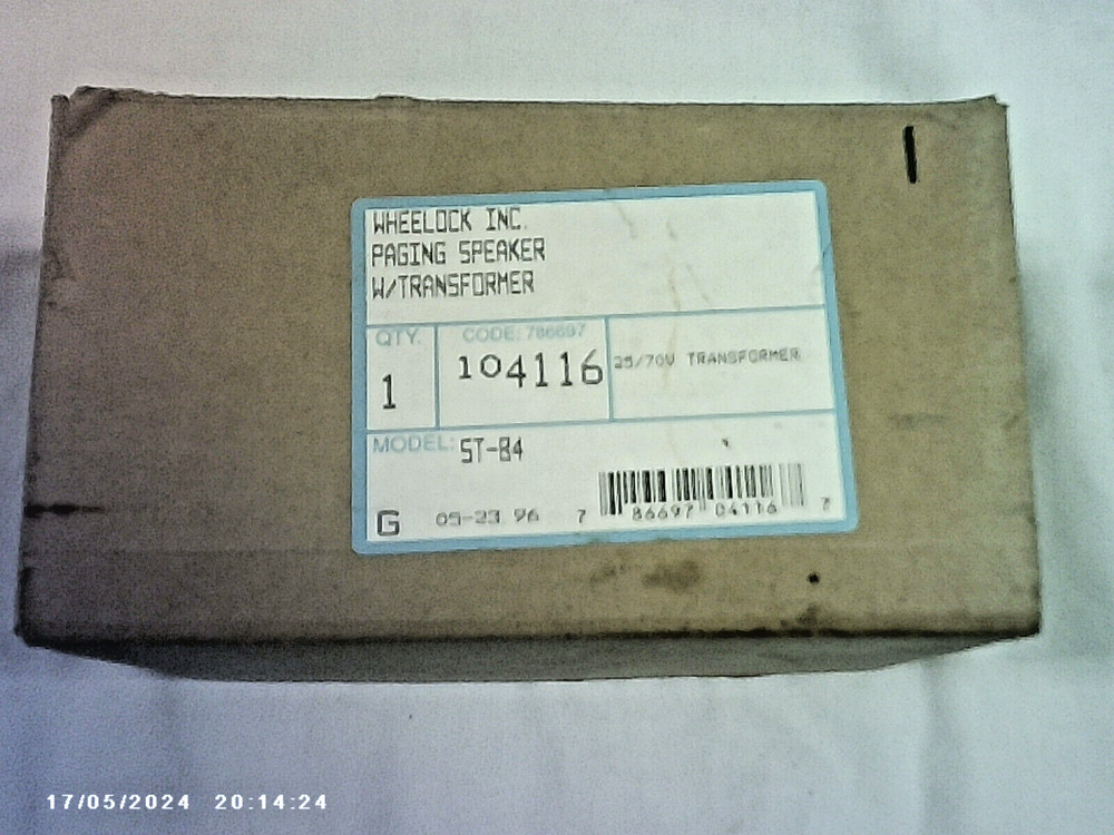 Wheelock ST-B4 70V paging speaker with transformer