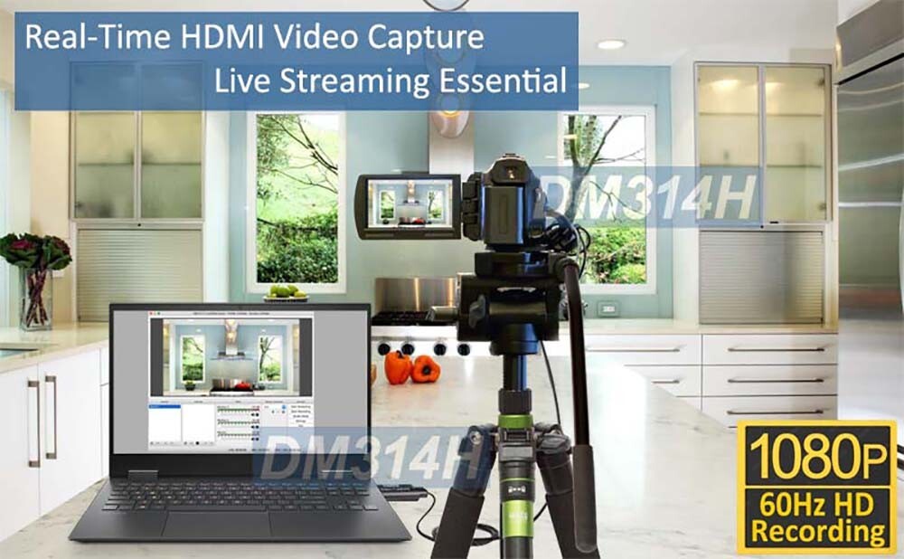 Premium USB 4K Dual 1080P DVR Capture Dongle For Windows Mac Linux