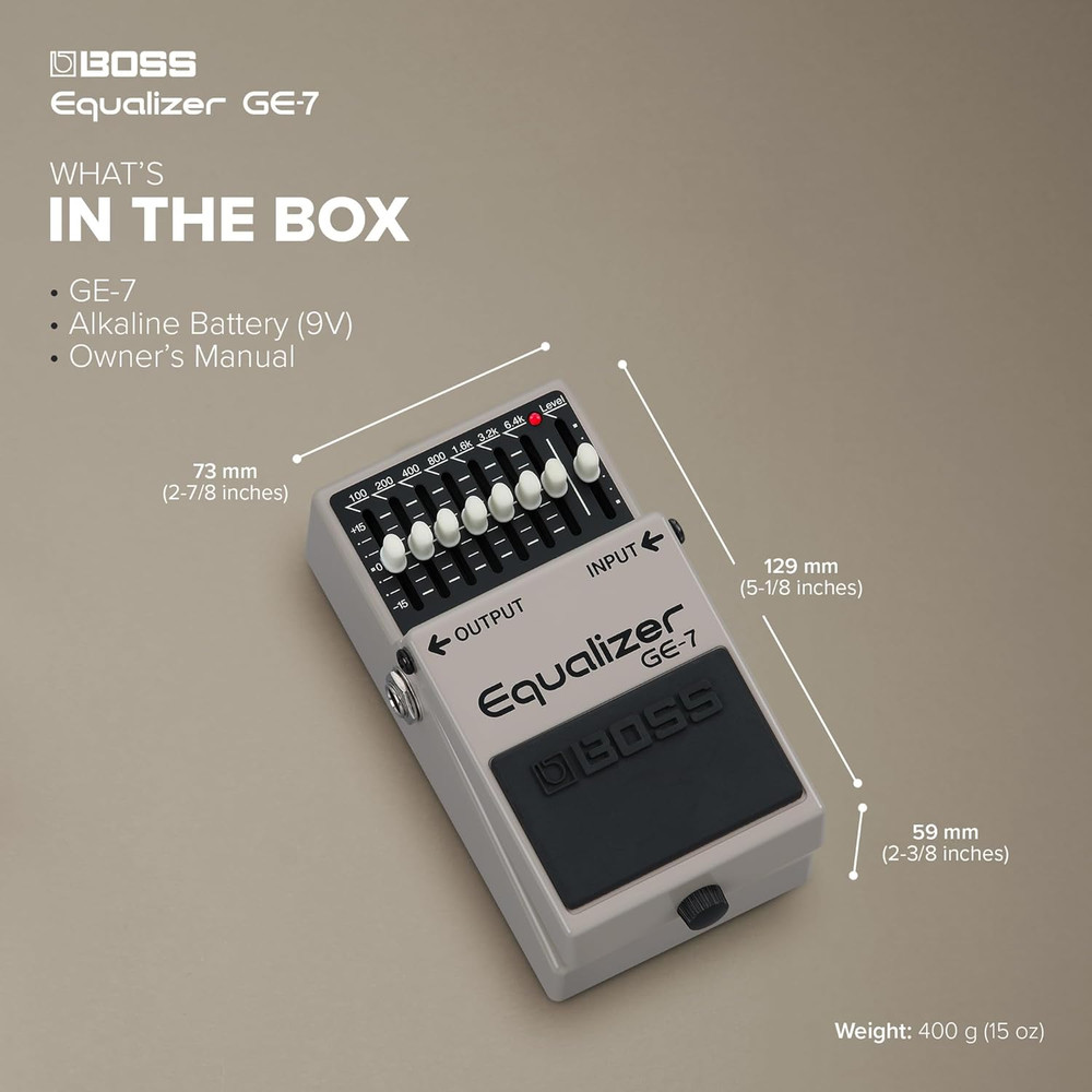 GE-7 Equalizer | Compact Graphic Equalizer Pedal | Tailored for Guitarists | 7 B