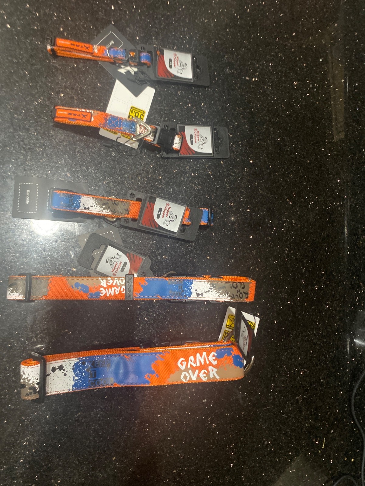 Tactical Dog Collar Strong Nylon Adjustable XS to XL Durable Bright Orange D9