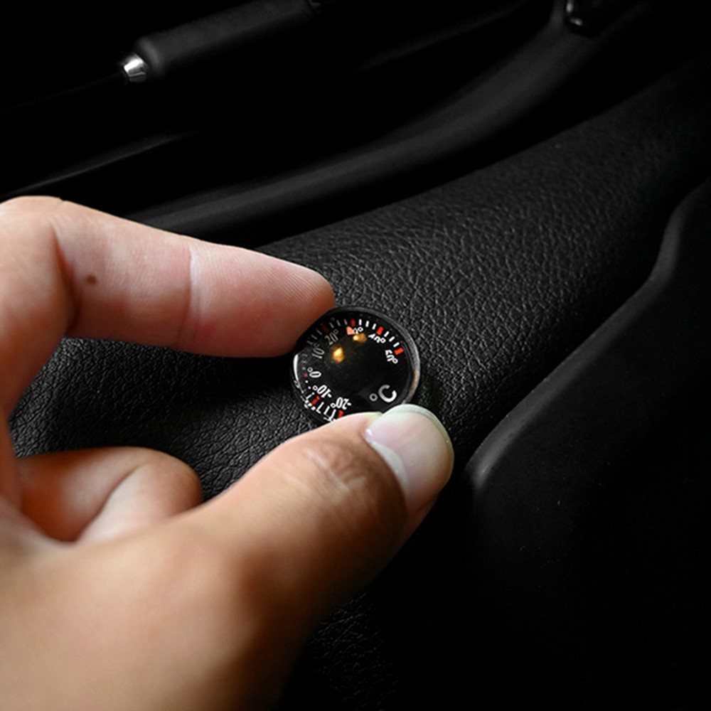 2pcs Mini Thermometer Car Thermometer Temperature Meter Dial Type