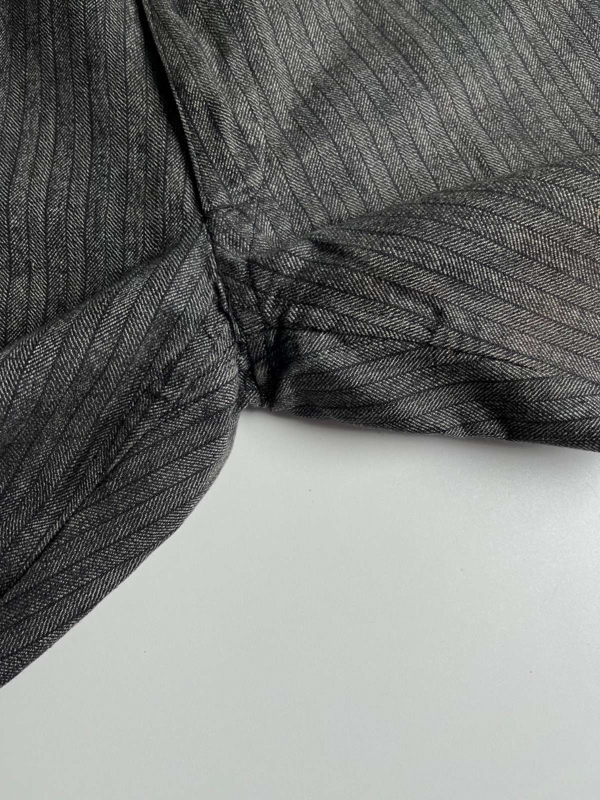 Vintage 1940s 1950s French Work Pants Salt Pepper Made in France size 32 x 29