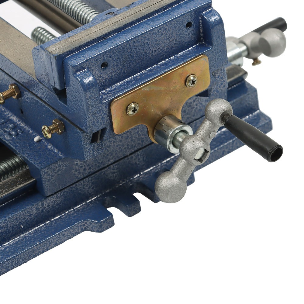 5" Heavy Duty Cross Drill Press Vise Slide Metal Milling 2 Way Clamp Machine Set