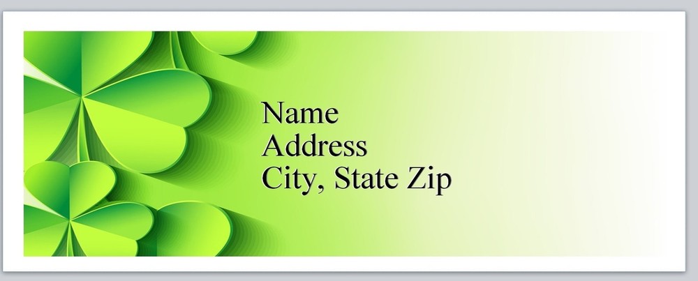 30 Personalized Address Labels Clover St. Patrick's Day (P 284)