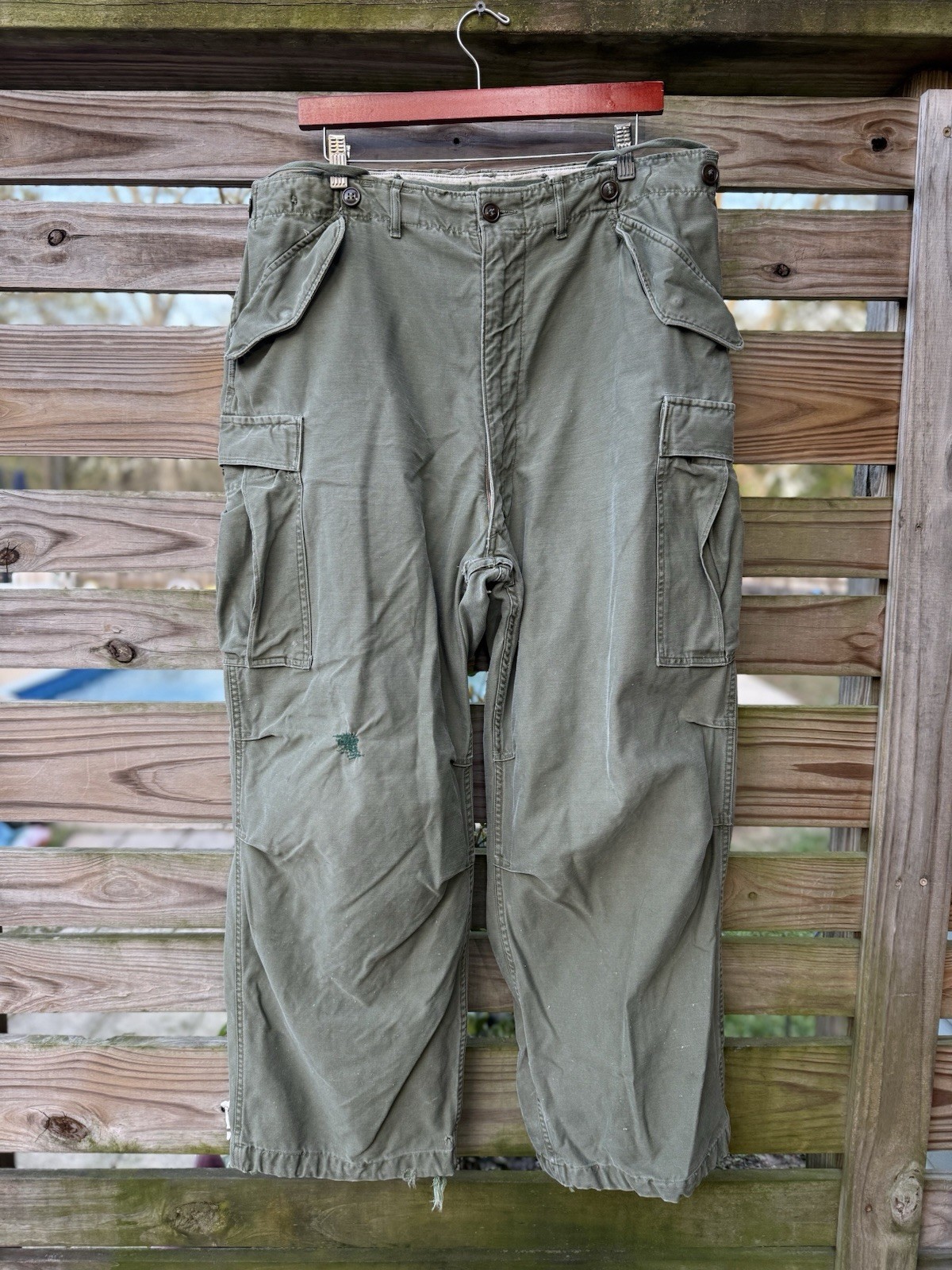 US Military M-1951 Field Trousers Korean War Era Regular Medium Green - 3 pairs
