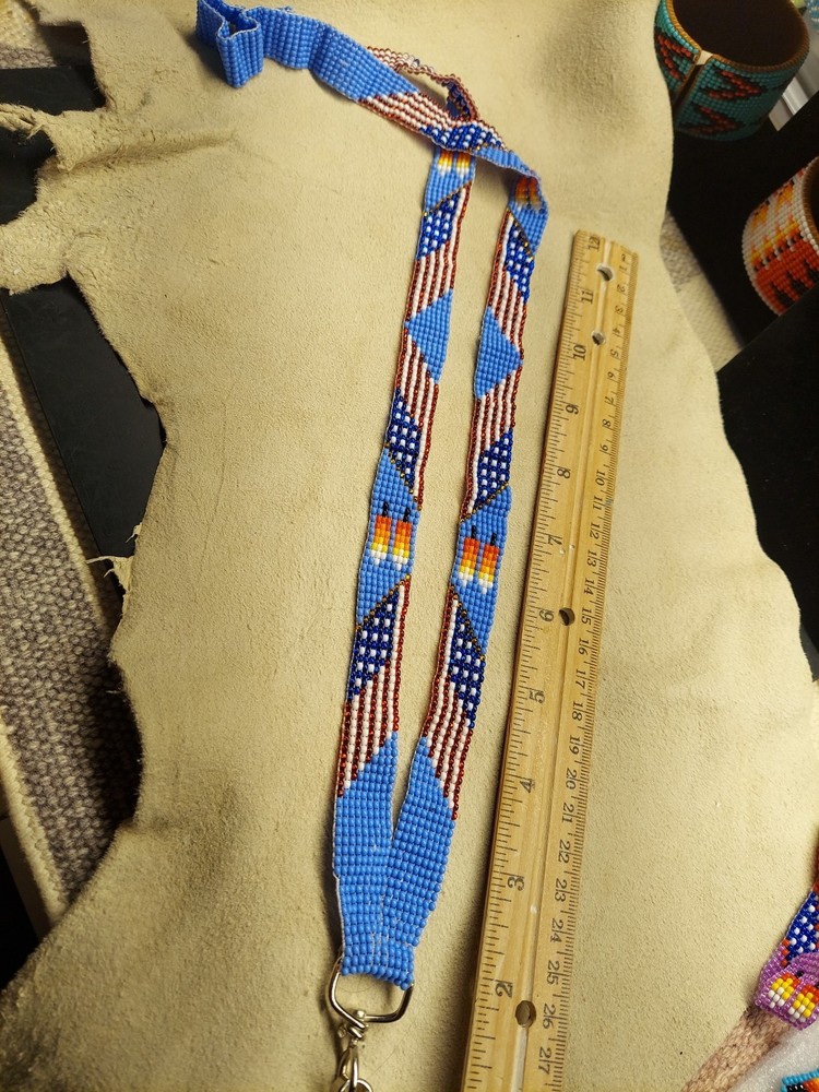 Native Loomed Lanyard American Flag