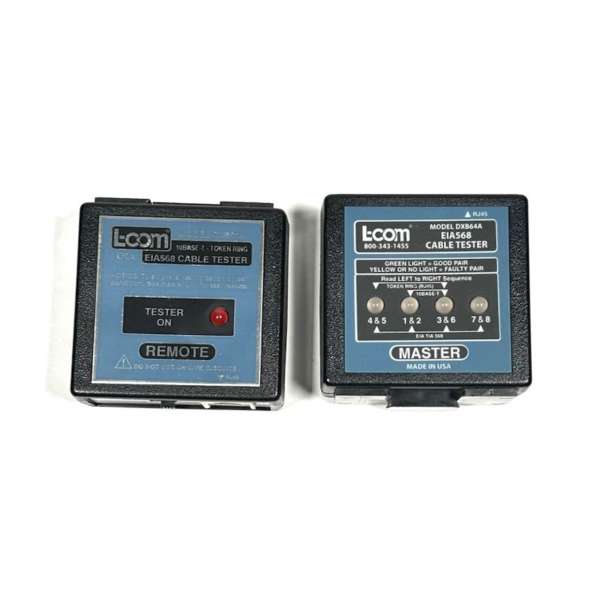 L-Com DXB64A EIA568 Cable Tester Master and Remote 10base-T