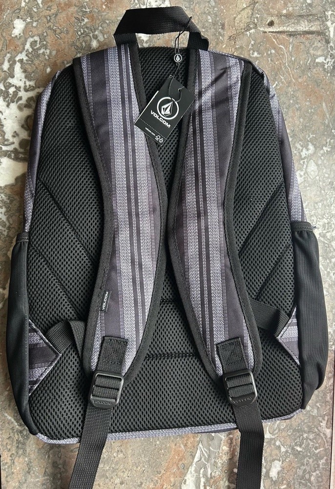 NWT VOLCOM BACKPACK BLACK GREY UNISEX SCHOOL HIKING COMPUTER SUNSTONE GIFT