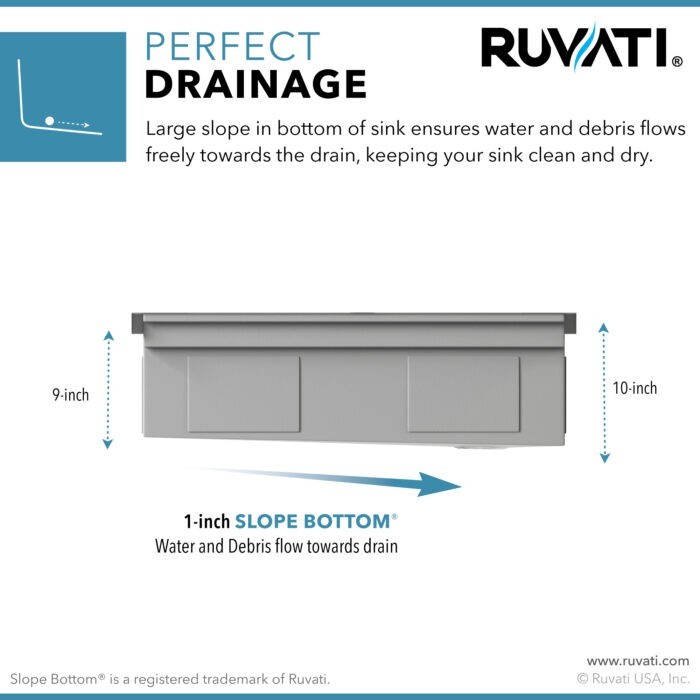 Ruvati 45" Workstation Two-Tiered Undermount 16 Gauge Kitchen Sink-RVH8333