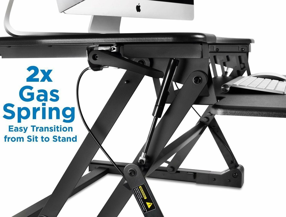 Mount-It! Height Adjustable Standing Desk Converter | 35” Wide Desktop