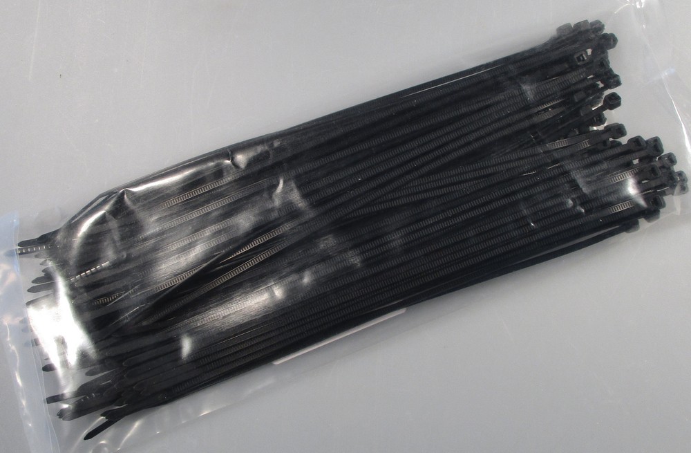 100 x Nylon Cable Ties 2.5 x 100mm Black