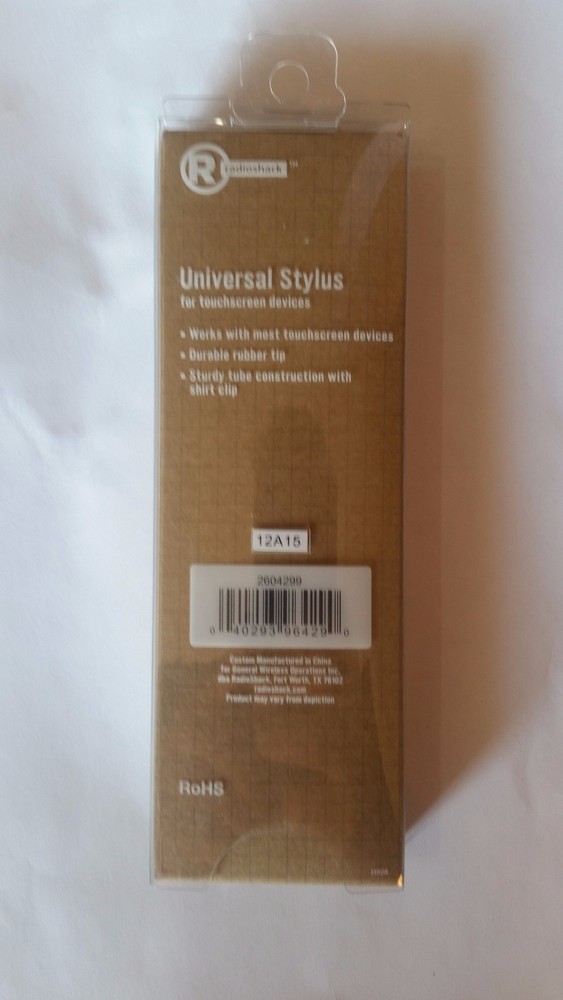 RADIOSHACK UNIVERSAL STYLUS FOR TOUCHSCREEN DEVICES SILVER COLOR