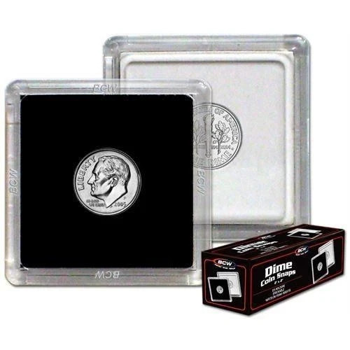 2 NEW  BCW 2x2 Dime Coin Snap Holders