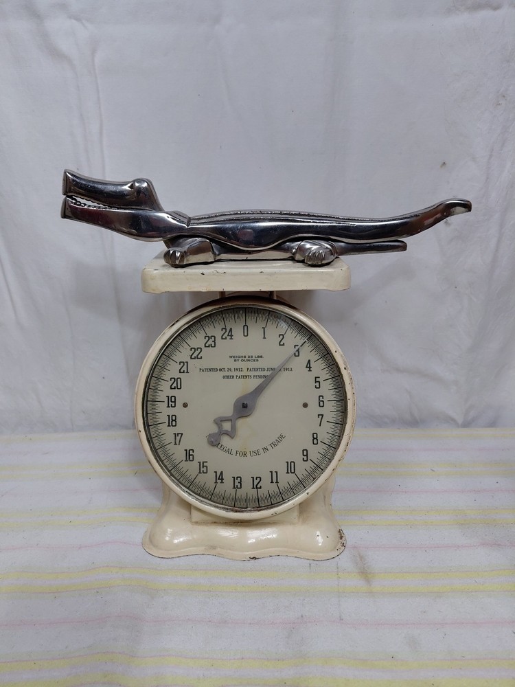 2 pc. Cast Iron Alligator Nut Cracker 13" Unbranded Polished Chrome