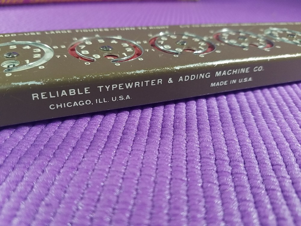 Vtg Addometer Reliable Typewriter & Adding Machine Co Chicago NO STYLUS