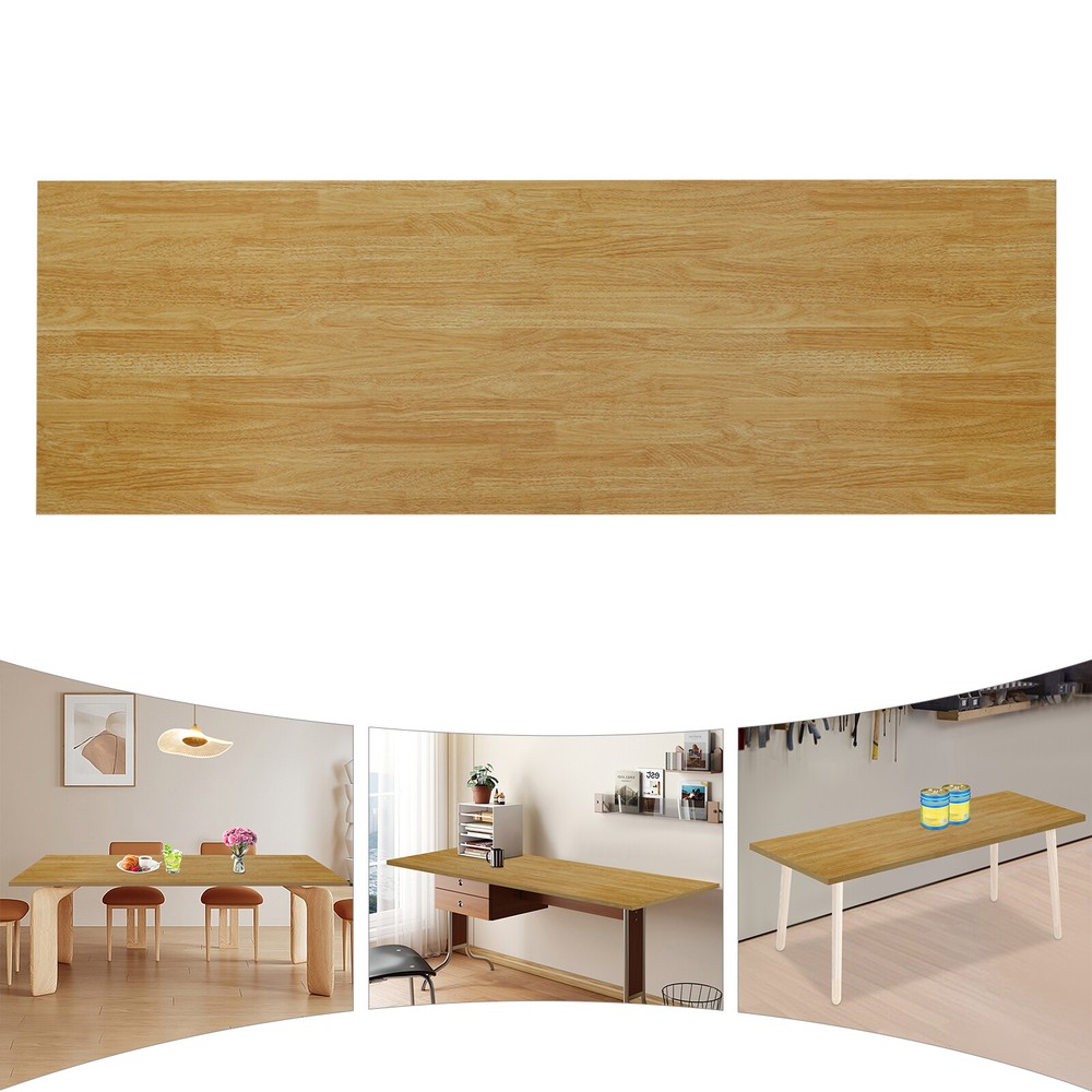 Wood Color 60x180x3.5cm Adjustable Workbenches Tabletop Rectangular Countertop