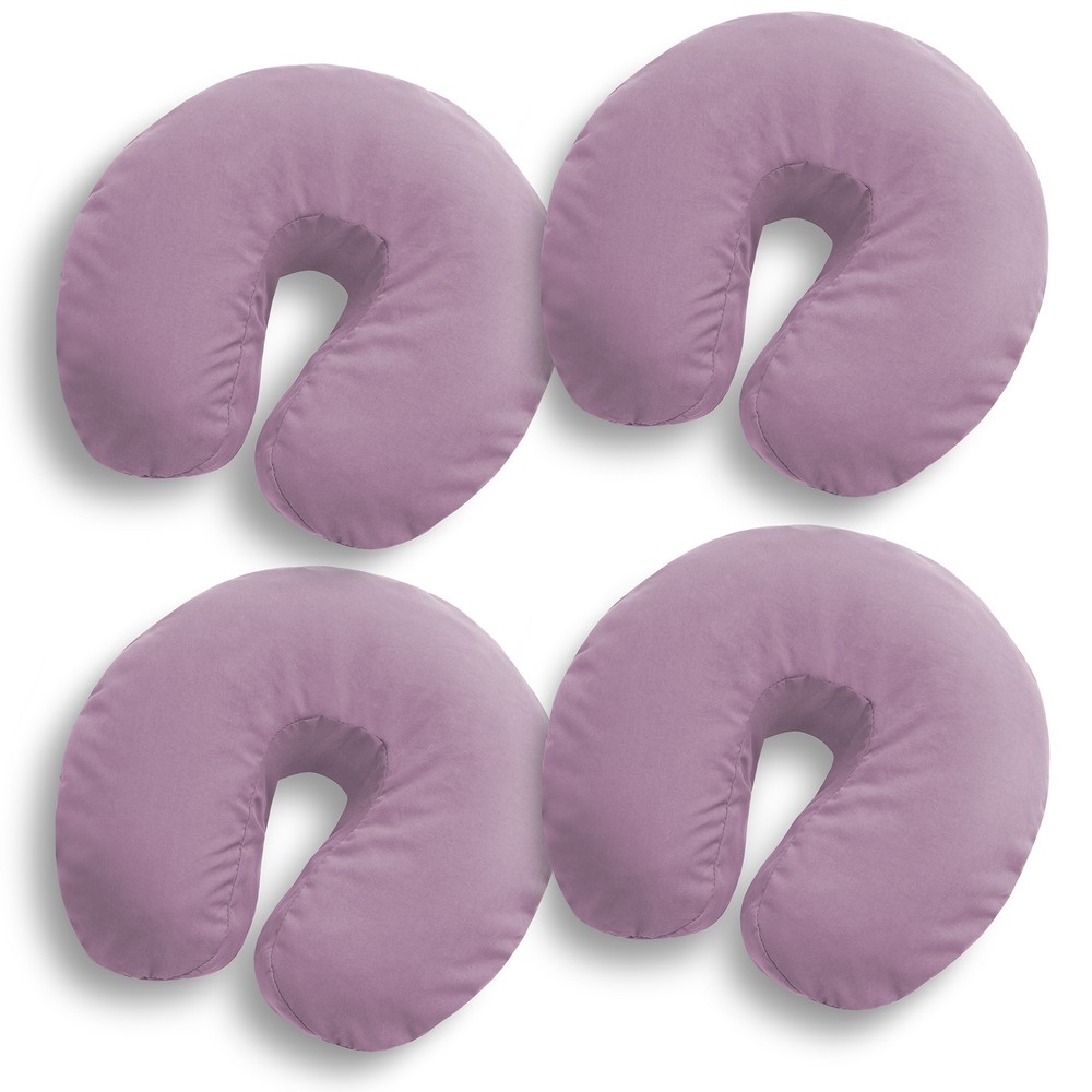 4 Pk Fitted Microfiber Face Cradle Head Rest Covers for Massage Table - Lavender