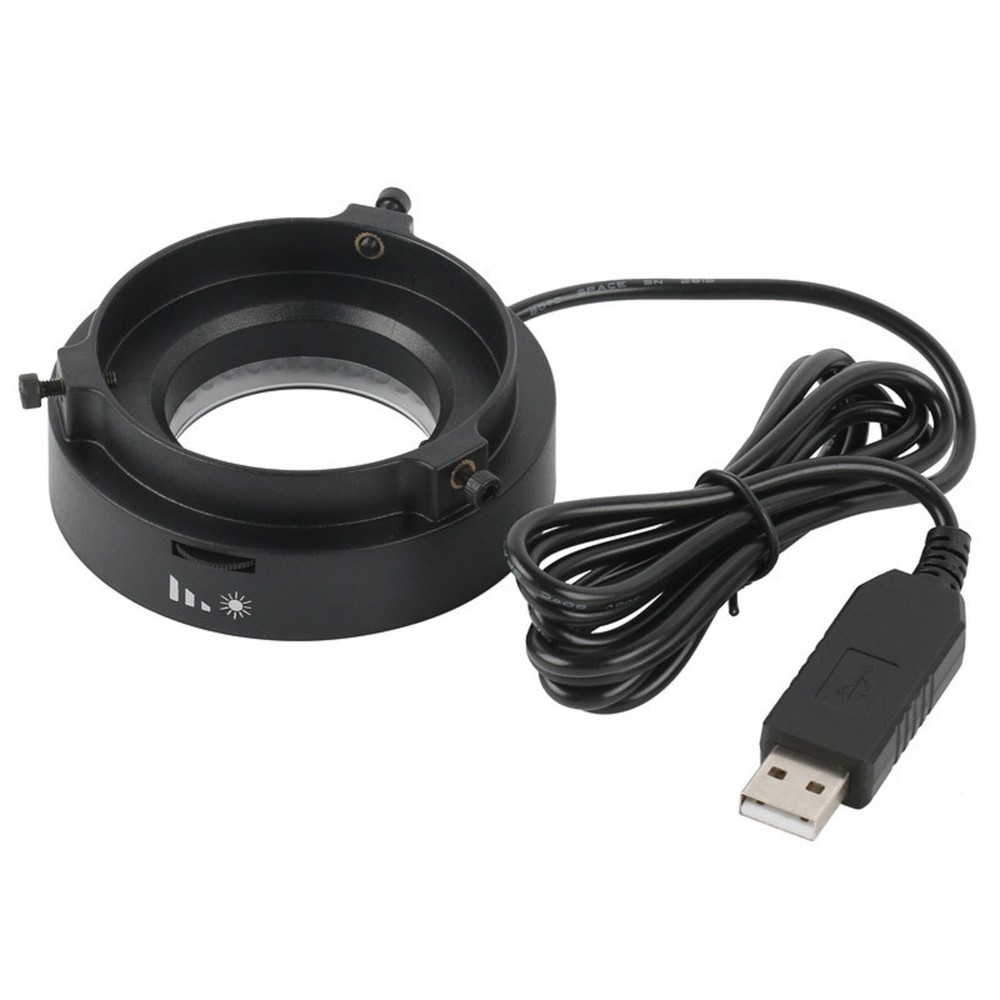 USB 72 LED Ring Light Microscope Adjustable bright Illuminator Focus Lamp new