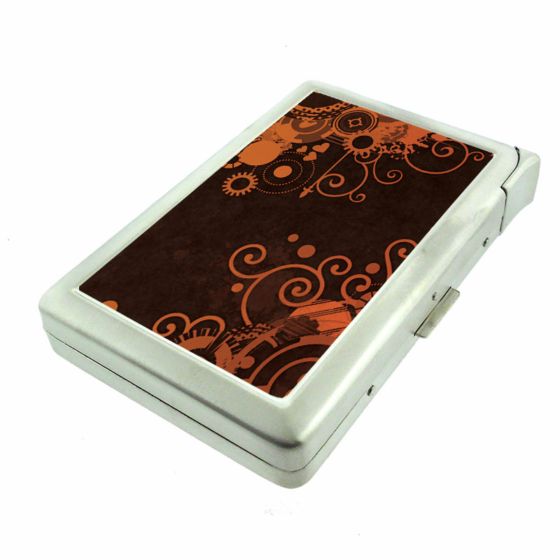 Mechanical Design Em1 Cigarette Case with Built in Lighter Metal Wallet