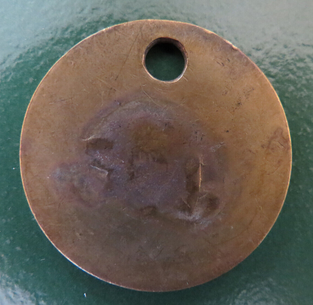 GRIMETHORPE Colliery Pit Check Tally - marked GRIMETHORPE COLLIERY 605