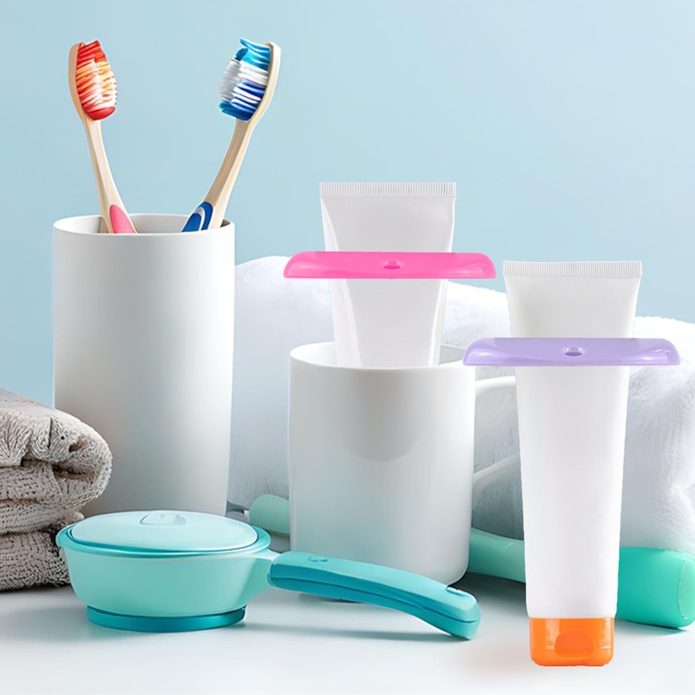 4 Pcs Toothpaste Squeezer Plastic Toothpaste Tube Squeezer Dispenser Clip