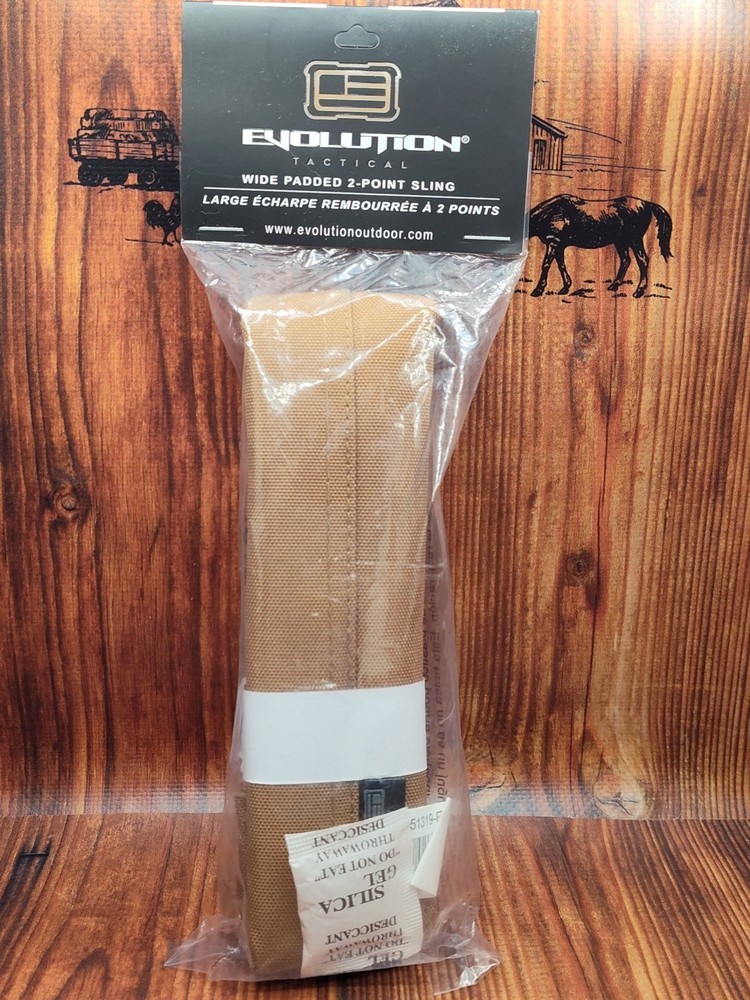 Evolution Tactical Wide Padded 2 Point Sling NIP Coyote 900D/PVC Construction