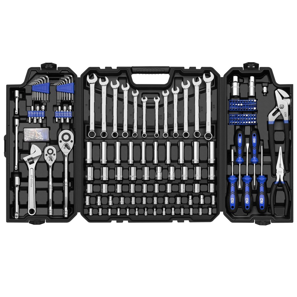 240Piece Mechanics Tool Set, General Assorted SAE/Metric Sockets and Wrenches...