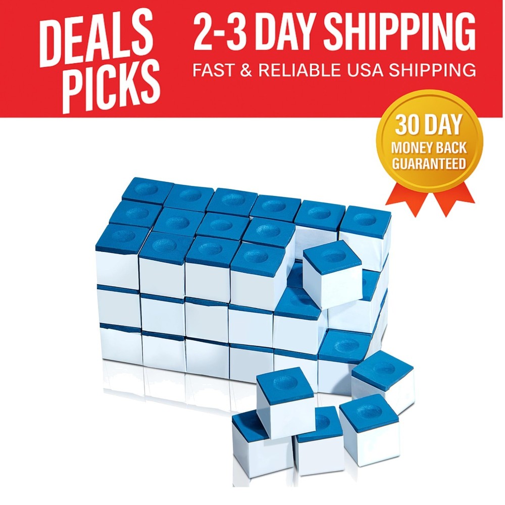 72  Blue Pool Chalk Cubes for Enhanced Game Precision and Performance