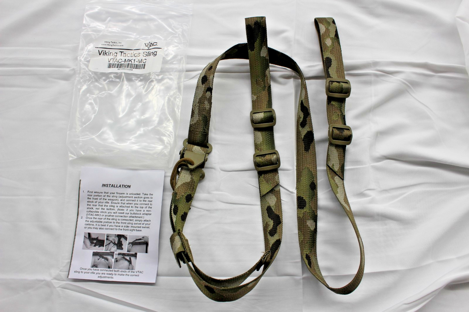 NEW VTAC VIKING TACTICS MK1 NON-PADDED 2 POINT SLING- MULTICAM
