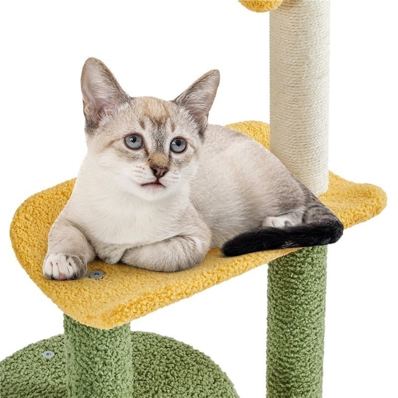 Coconut Palm Cat Tree Multi-Level Scratching Post Cozy Condo Bending Perch New