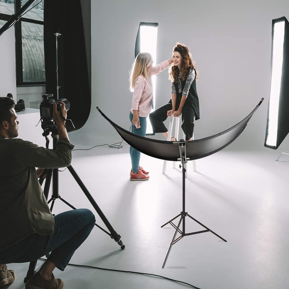 Clamshell Light Reflector/Diffuser,67"x24" Curved Photography Lighting Reflec...