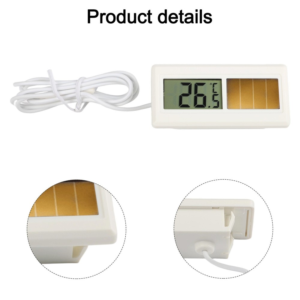Sleek LCD Solar Thermometer Sensor for Accurate Temperature Measurement